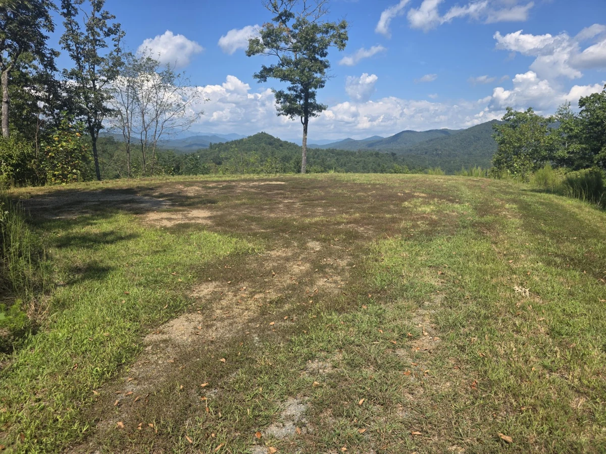 A clearing looking toward layered mountain ridges at Phase 2 Lot 4